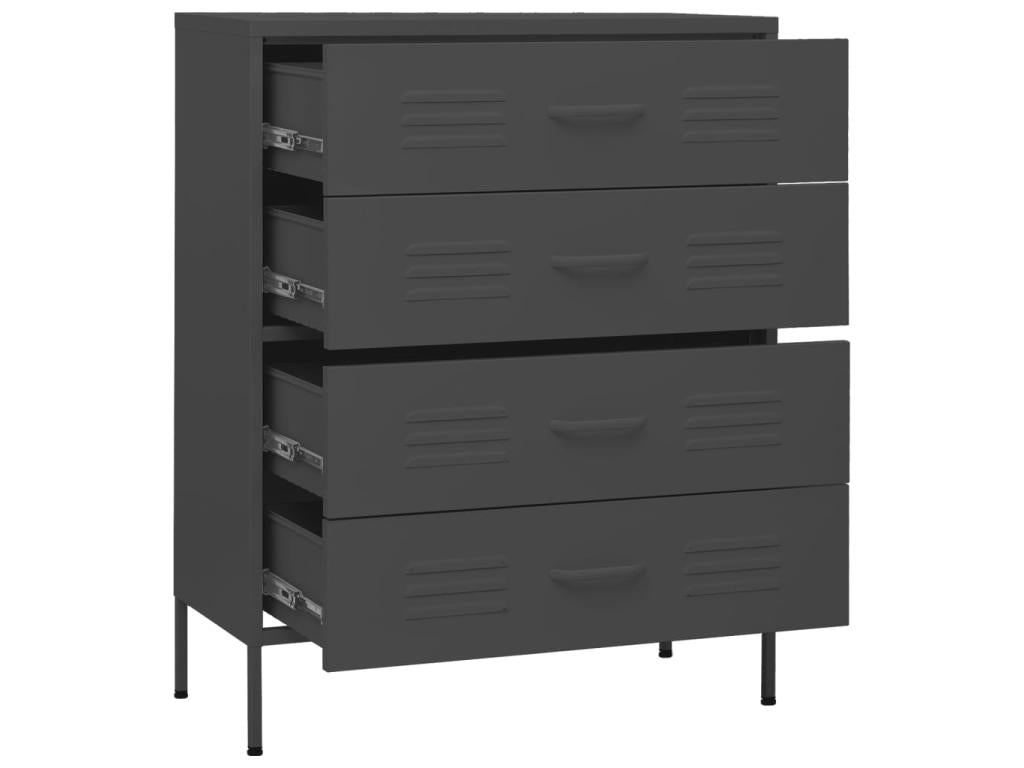 Commode Anthracite 80x35x101.5 Acier QSMM07053