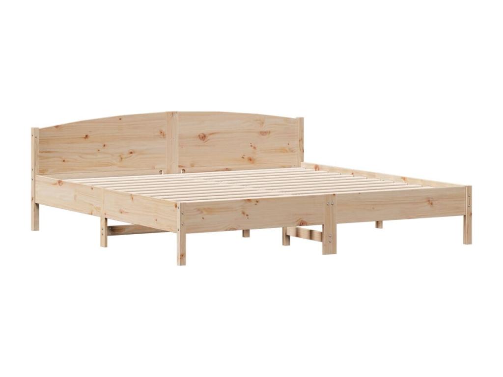Cadre de lit sans matelas 180x200 cm bois massif de pin FRBM92419