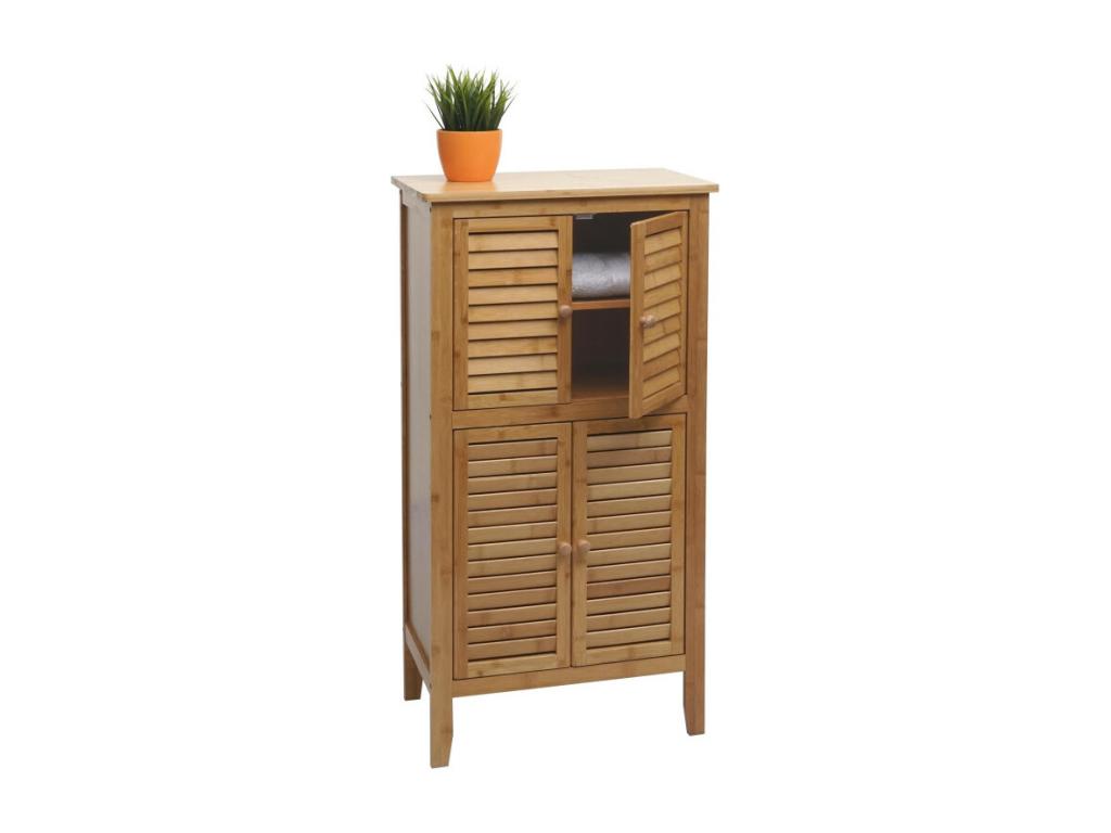 Armoire de salle de bain Boislis-B18 - étagère commode - 4 portes Boislis 100x50x30cm SBXT59969