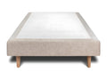 Sommier Tapissier Tissu Beige brun 90x200 H35cm KNWD24912