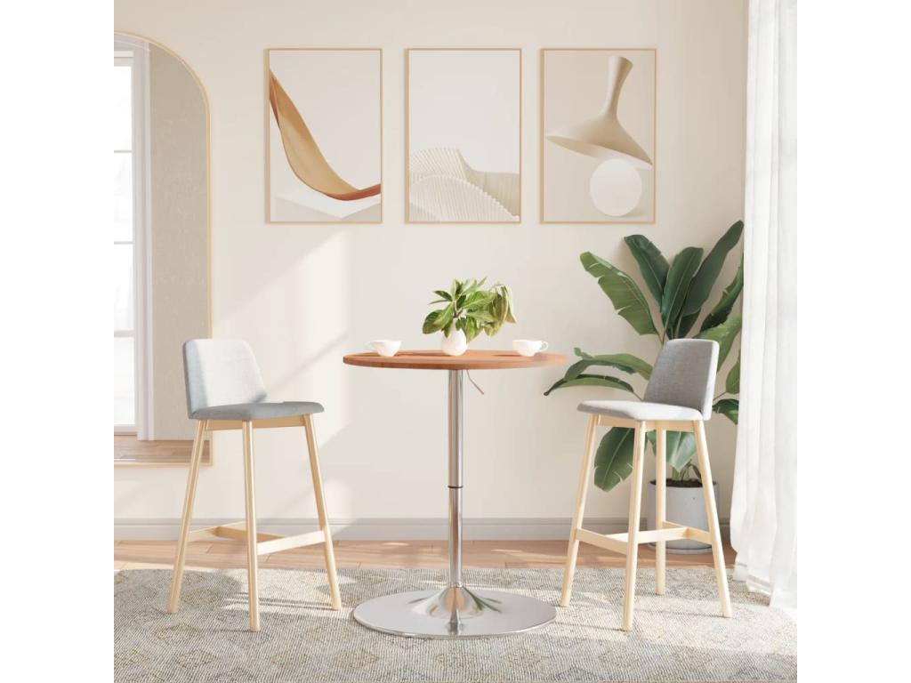 Table de bar 60x89,5 cm bois massif d'hêtre SRTT67825