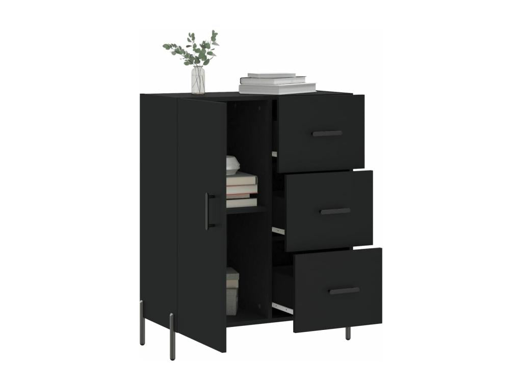 Buffet noir 69,5x34x90 cm bois d'ingénierie XLRZ96375