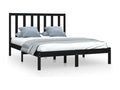 Cadre de lit Noir Bois de pin massif 140x190 cm XAMA71046