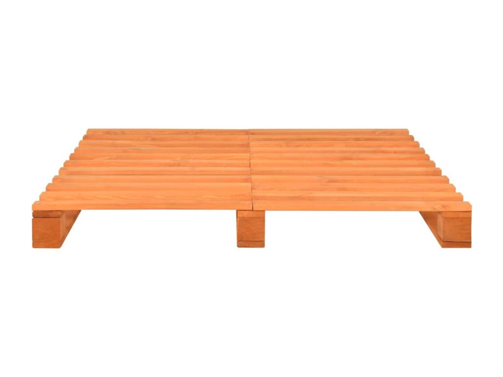 Cadre de lit de palette sans matelas 200x200cm bois massif LYEJ47980
