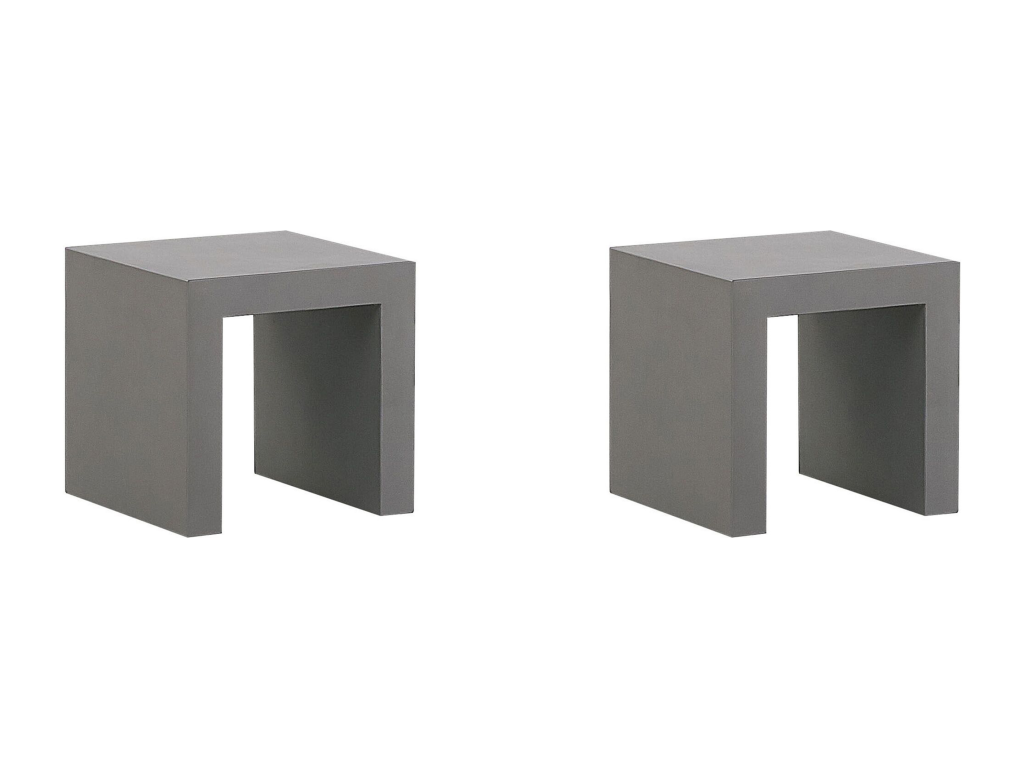 Lot de 2 chaises de jardin Boislis Béton Gris ZWHT47139