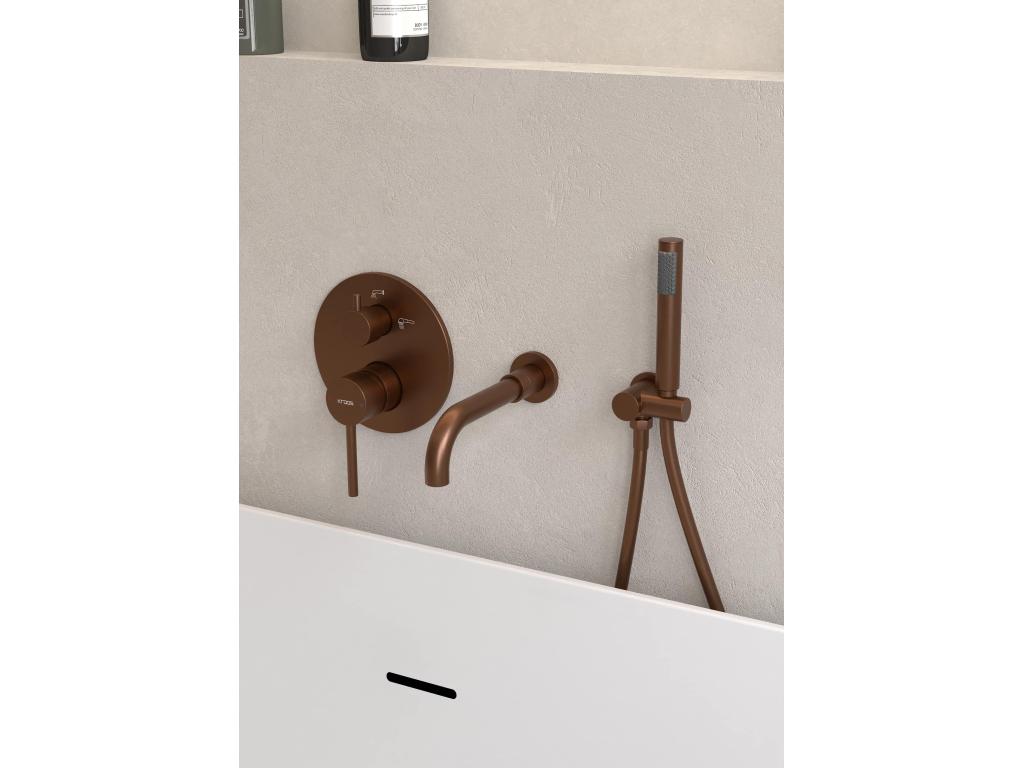 Robinet mitigeur de baignoire à encastrer Or rose brossé - Mobenze HYSW47246