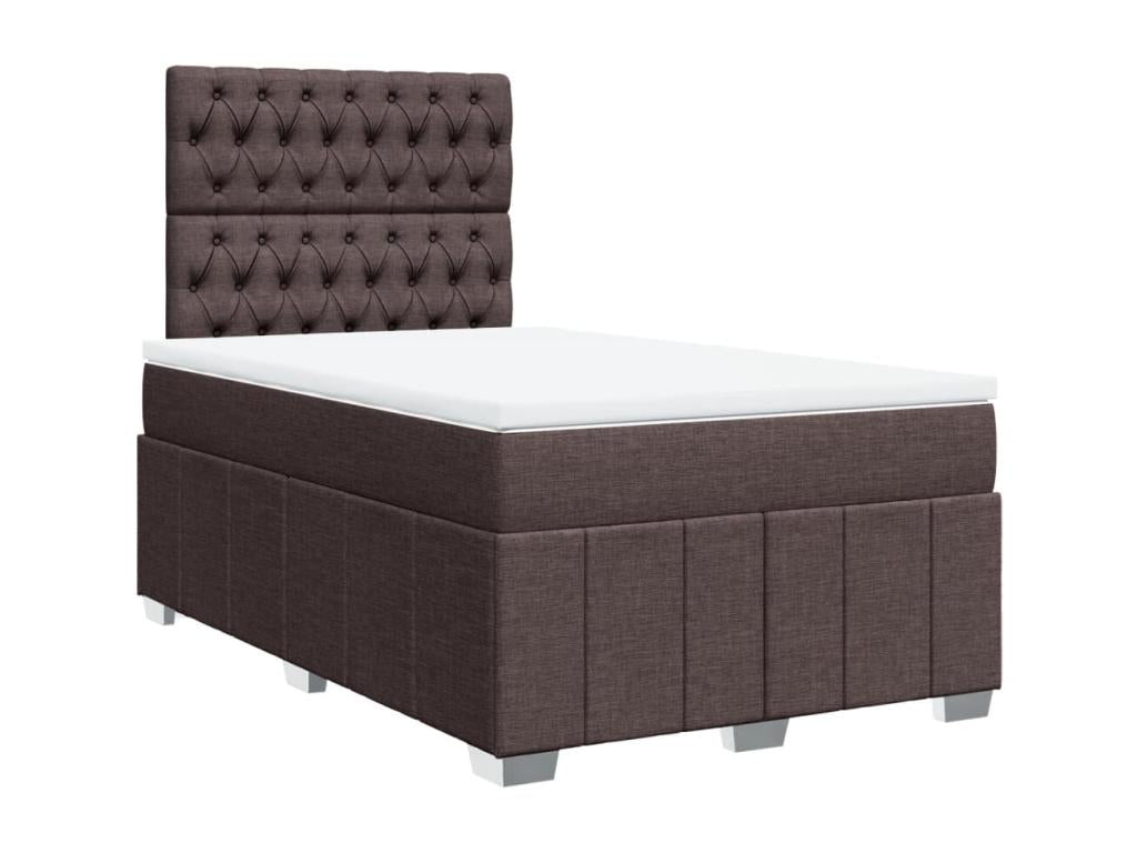 Sommier à Boislis de lit avec matelas Marron foncé 120x200 cm LXNE25675