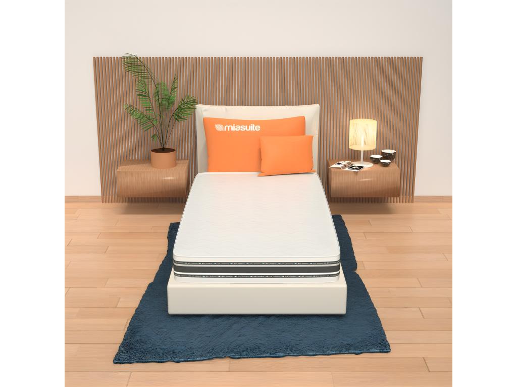 Matelas Boislis Mousse 100x200 Hauteur 23 cm - Déhoussable Revêtement Boislis Respirant - Petalo OUDS92366