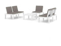 Salon de jardin 4 pcs avec coussins Plastique Blanc 3 LERY86693