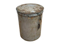 Bidon en métal couleur crème 30x30x38h TKHR12463