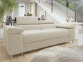 Canapé Boislis Eliferu 105 Brun clair 198x102x70cm Tapisserie Pieds Métal IFHI60277