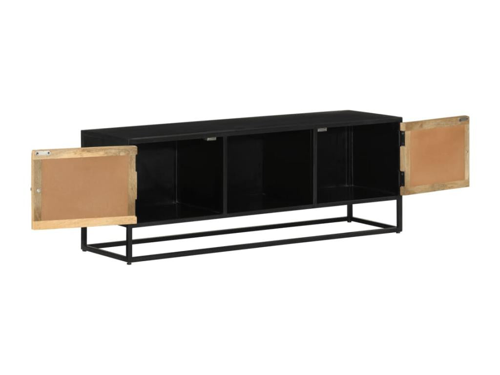 Meuble TV 110x30x40 cm bois massif de manguier et fer DXQC38200