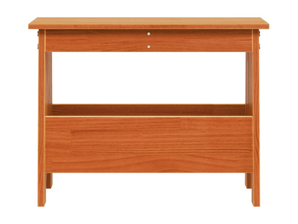 Banc d'entrée marron 60x28x45 bois de pin massif AMEH18541