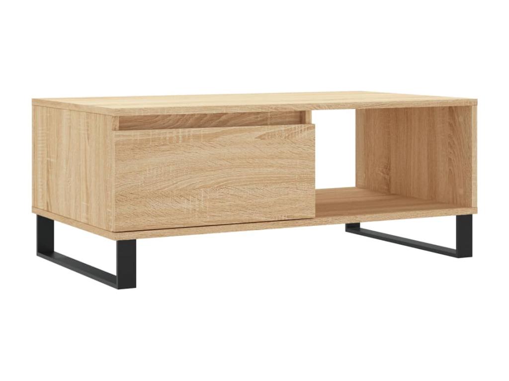 Table basse Chêne Boislis 90x50x36,5 cm Bois d'ingénierie MOXH06452