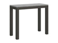 Console extensible 90x40/196 cm Everyday Small Evolution Gris Béton cadre Anthracite MNRE08056