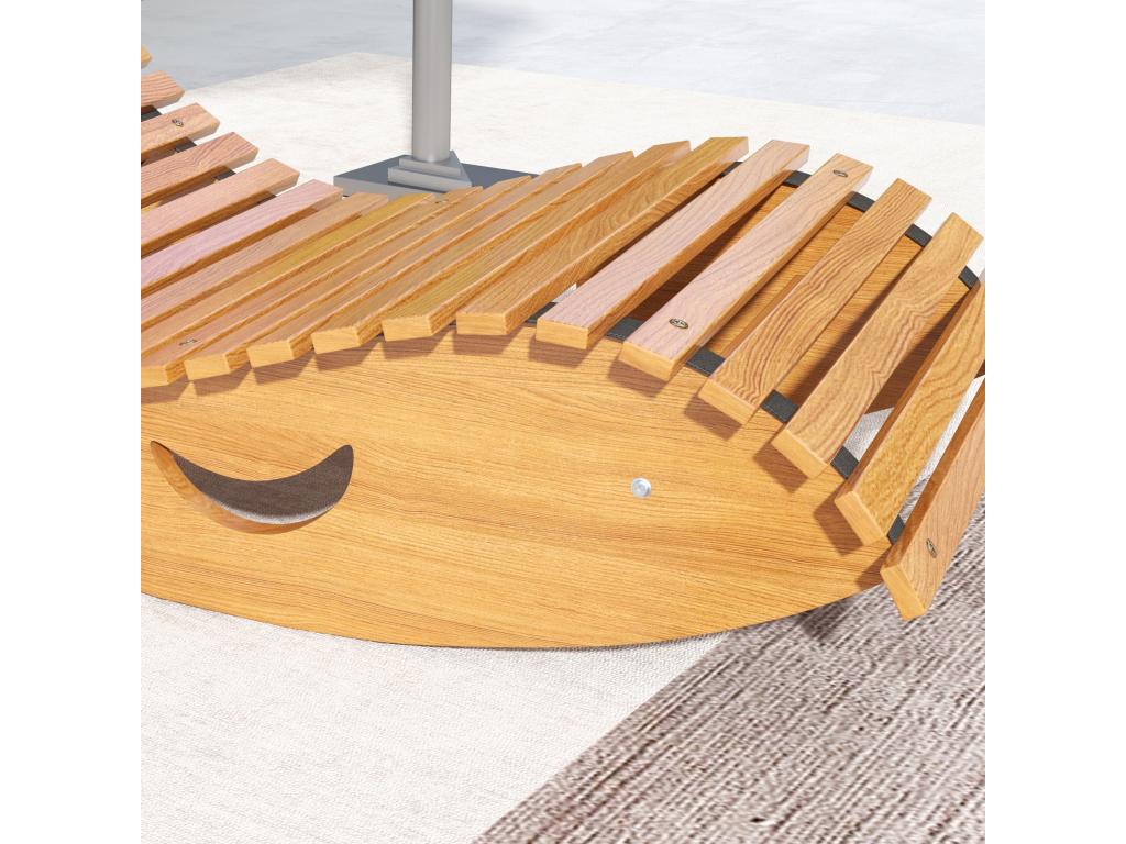 Chaise à bascule rocking chair de jardin Boislis bois de sapin pré-huilé XRRW40055