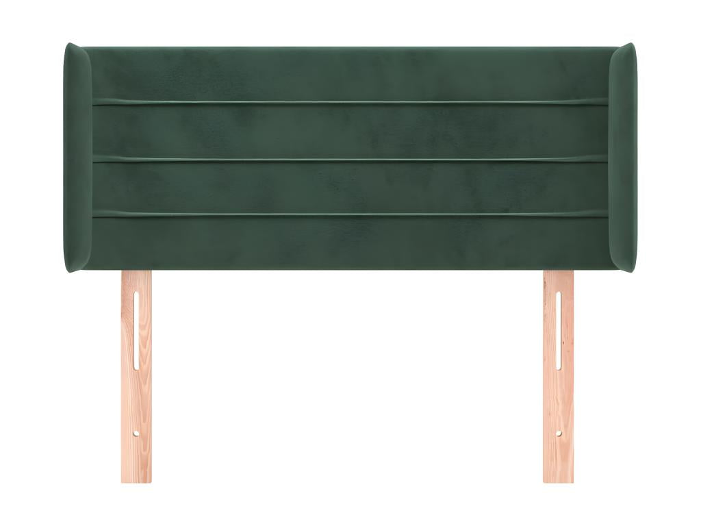 Tête de lit avec oreilles Vert foncé 93x16x78/88 cm Velours ESOY13390