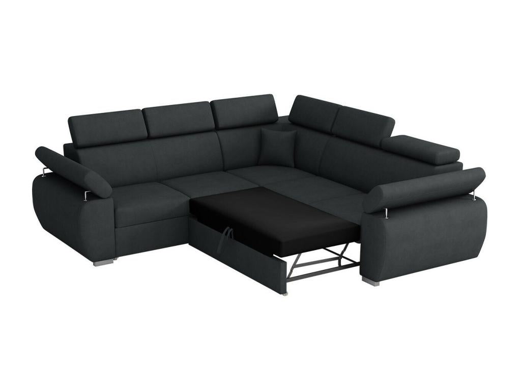 Canapé d'angle Boislis 215 Gris Fonction de couchage Boîte de literie 260x260x85cm APTM31843