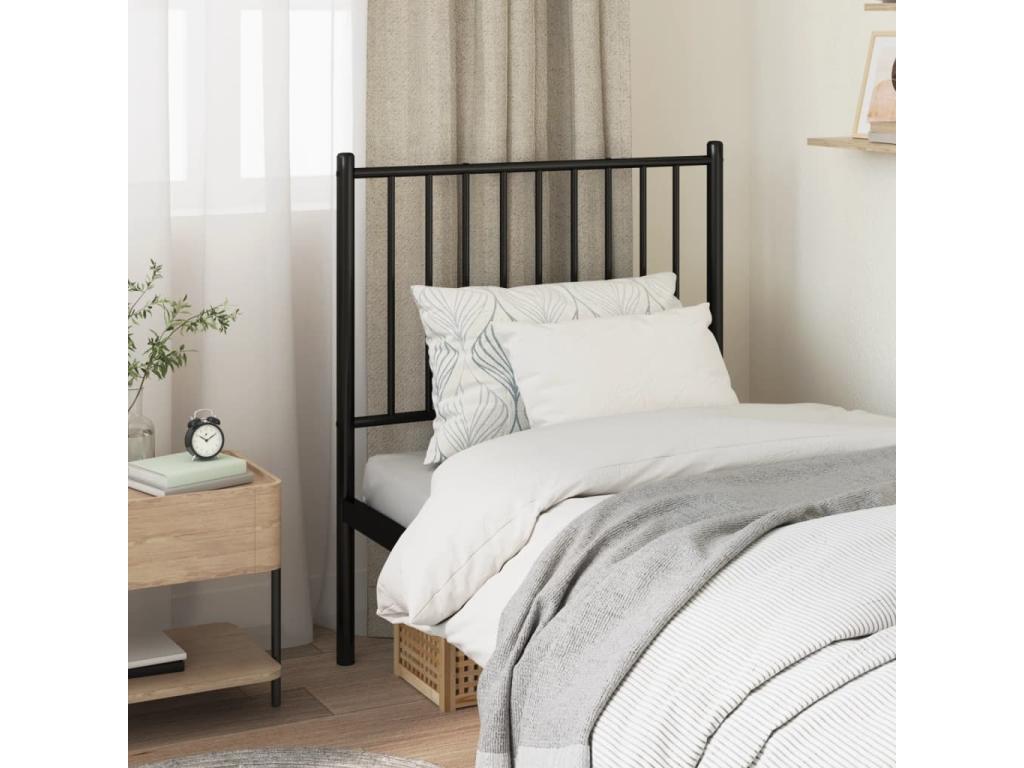 Tête de lit métal noir 75cm GKRY38898