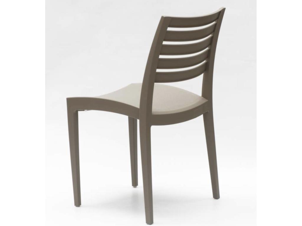 Chaise empilable polypropylène Boislis-Couleur Gris DZJV43965
