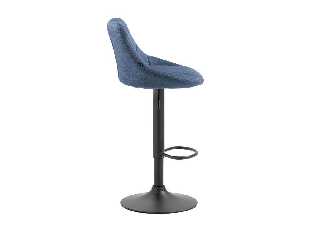 Tabouret de bar - Tissu / Métal - Bleu - Mobenze DONK24351