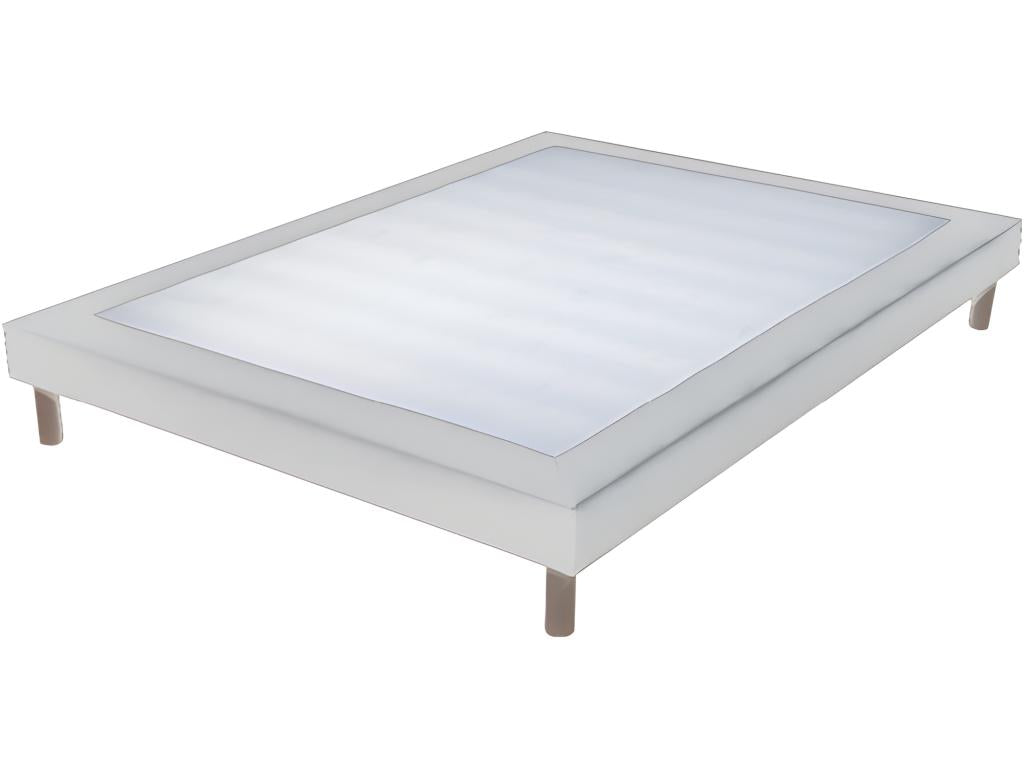 Ensemble Matelas mousse Confort - 140x190cm - mousse - 18 cm et Sommier Blanc XRFL02785