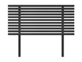 Boislis Tête de Lit Bois Recyclé Dm Style Japonais avec Pieds 95x115cm Lits 95 - Noir Massif JEGM96069