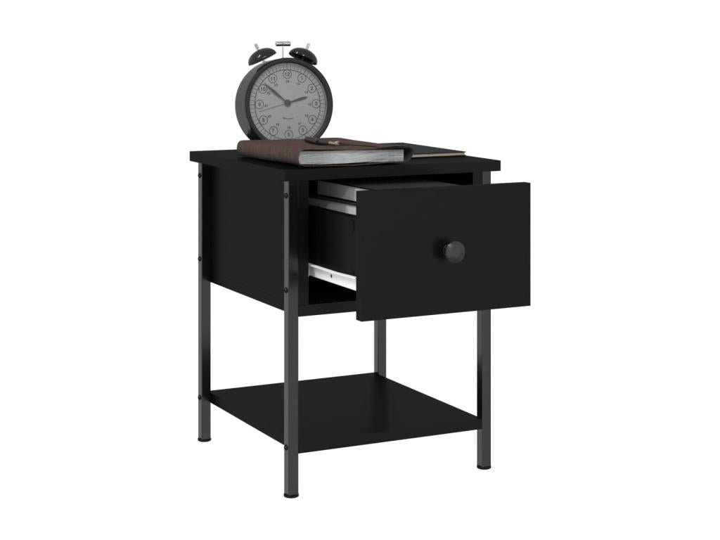Table de chevet noir 34x35,5x45 cm bois d'ingénierie AIJT92447