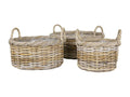 Boislis - Lot de 3 Panières en Boislis et Rotin Doublure Plastique Intérieure CGOW27381