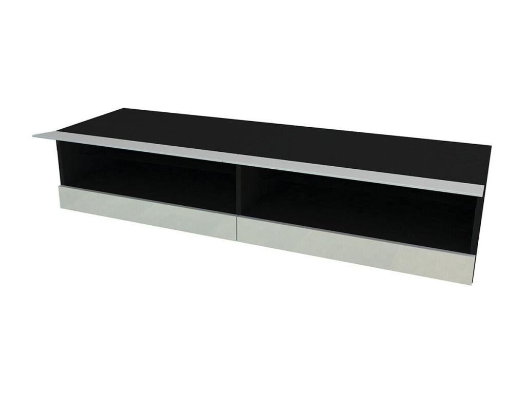 Meuble TV Boislis 121 Blanc - Blanc brillant Le nombre de portes 2 140x30x40cm KJWZ27343