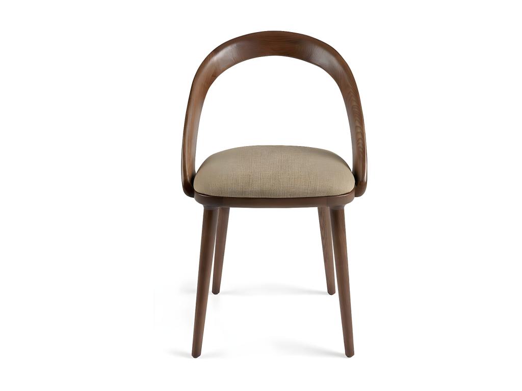Chaise bois de frêne noyer et simili cuir Lazy - Lot de 2-Couleur Boislis 55 ZHNF04397