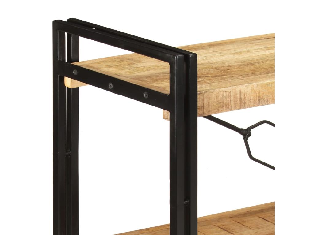 Bibliothèque à 3 niveaux 140x30x80 cm Bois de manguier massif OUVH54205