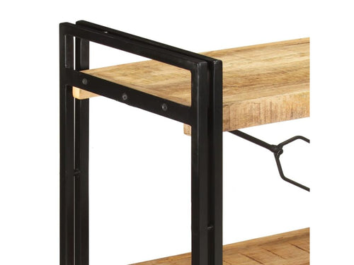 Bibliothèque à 3 niveaux 140x30x80 cm Bois de manguier massif OUVH54205
