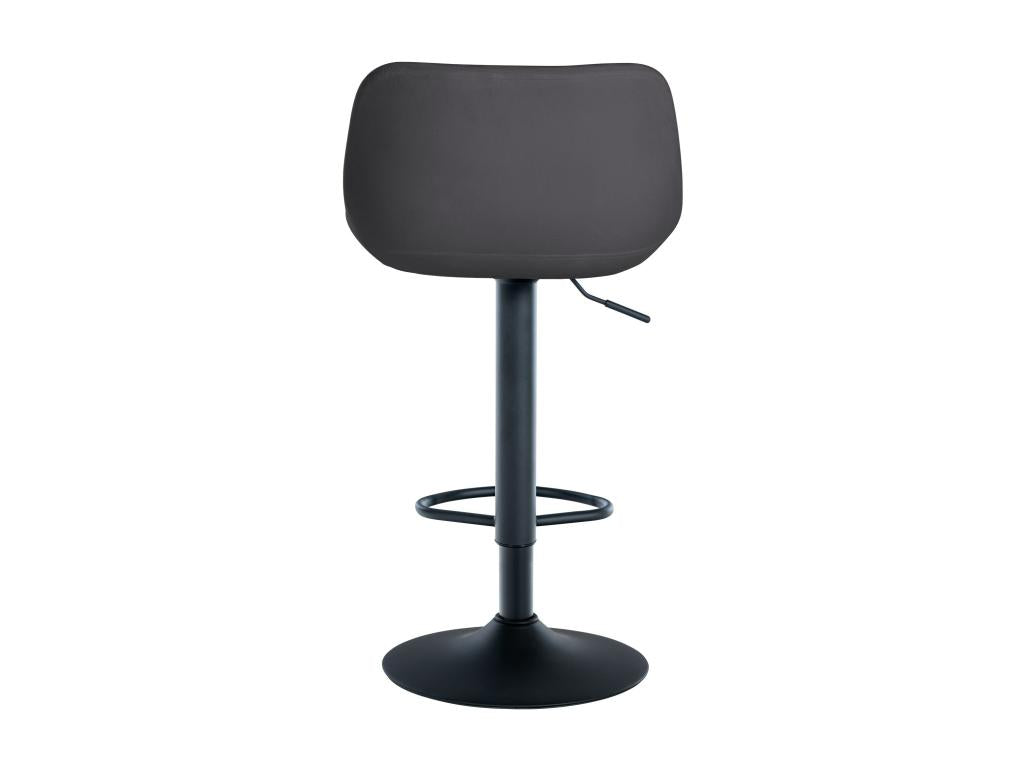 Tabourets de bar - Velours / Métal - Gris foncé - Boislis QUGD74396