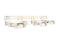 Salon de jardin palette 6 pcs Bois Blanc 11 GWII59809