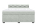 Sommier à Boislis de lit et matelas Gris clair 180x200cm Velours VNGP53616