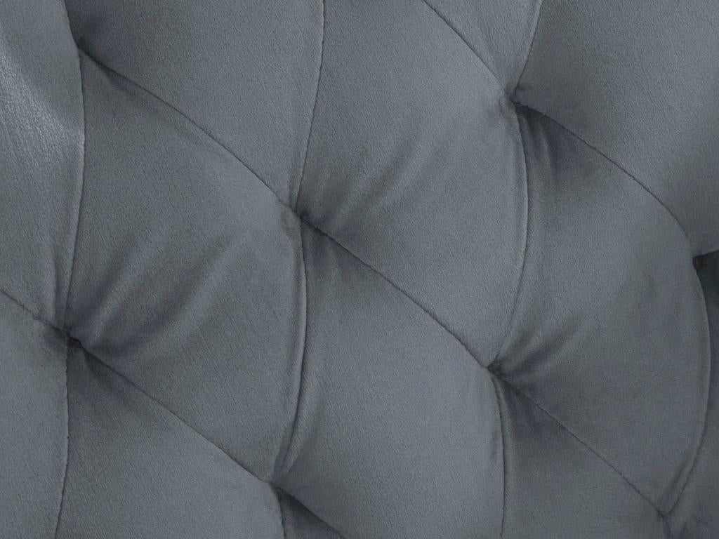 Kylie - Chaise de salle à manger rembourrée en velours gris UXFG81273