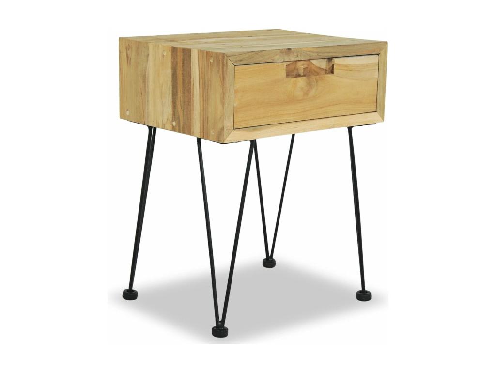 Table de chevet 40x30x50 cm Teck JKMB56175