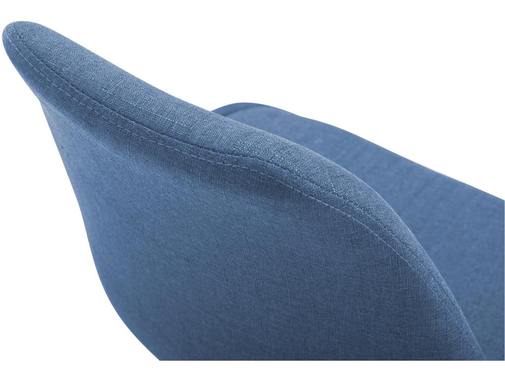 chaise salle à manger - Tissu / Métal - Bleu - Boislis FAFT38554