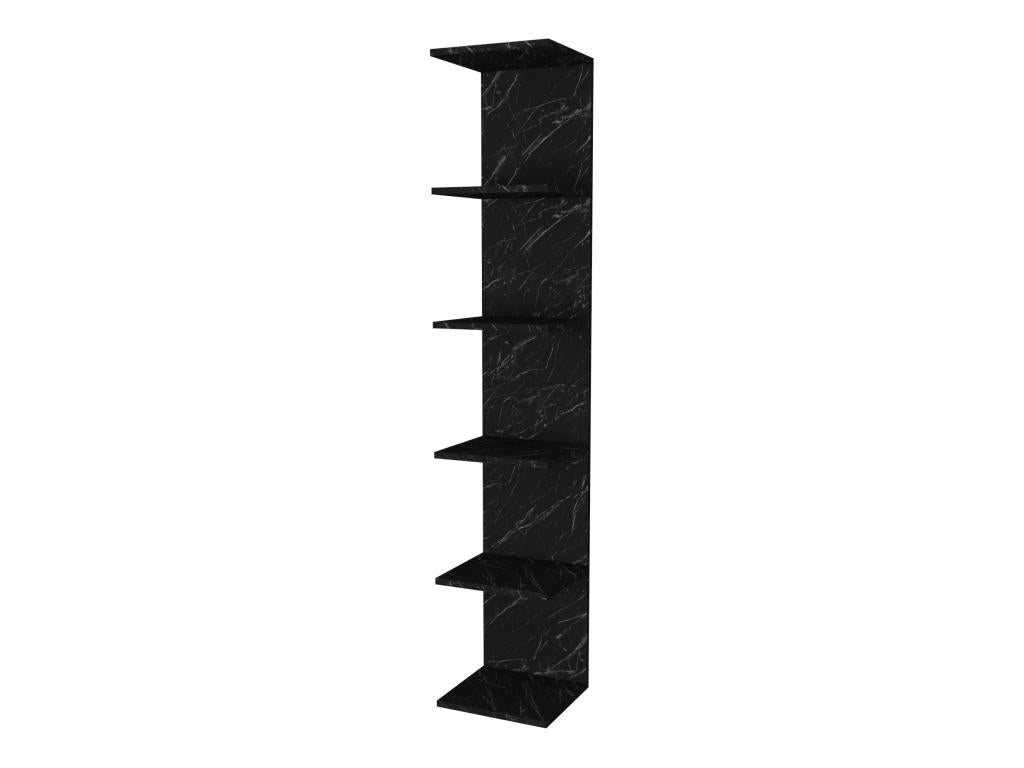 Etagère murale Boislis à 6 niveaux 180x34,5x30 cm marbre noir Boislis CRPH30282