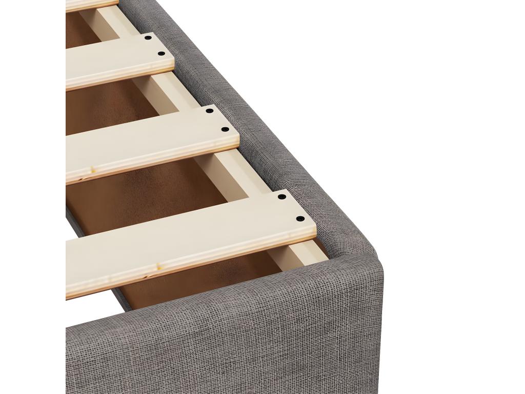Cadre de lit Boislis 200x200 cm Tissu LDKY21611