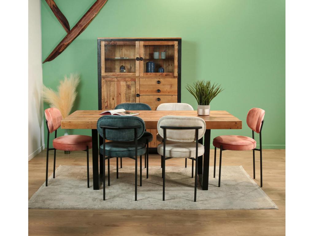 Table à manger en bois recyclé 180 cm Boislis UWTC85991