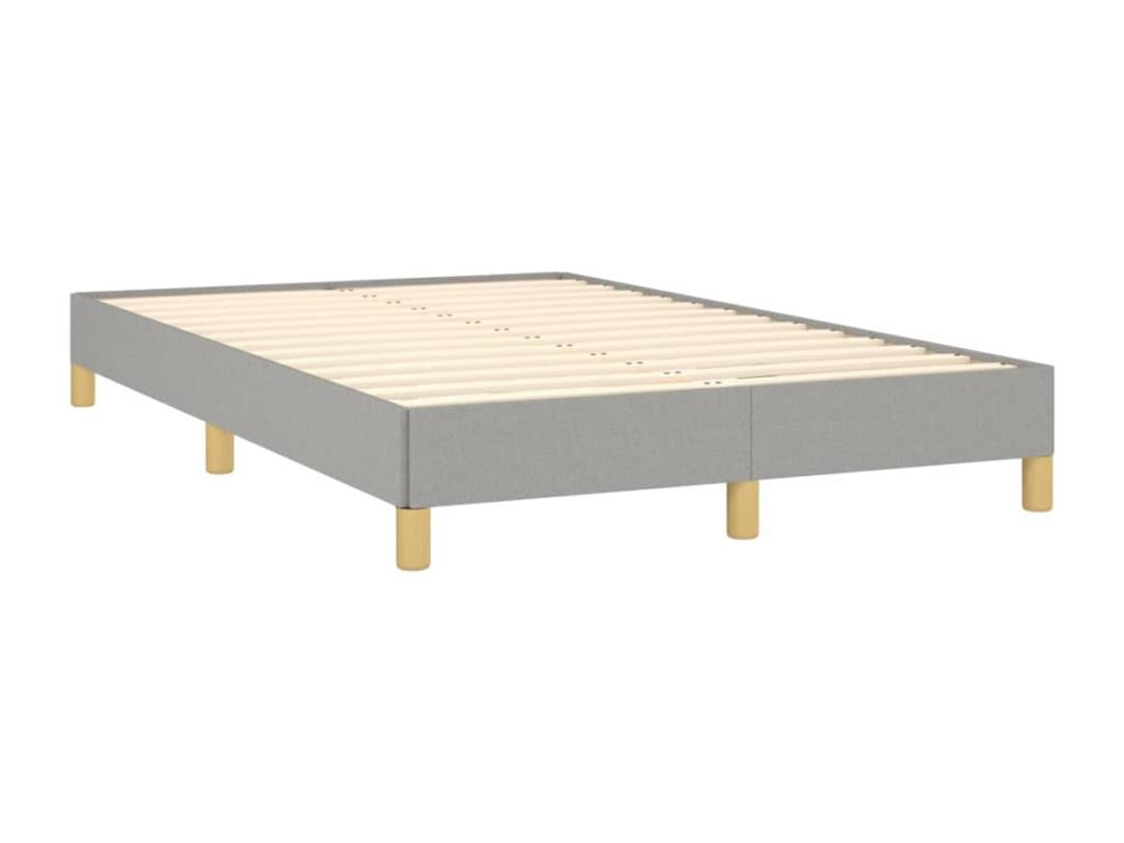 Lit à sommier tapissier avec matelas Gris clair 120x200cm Tissu OYEC38238