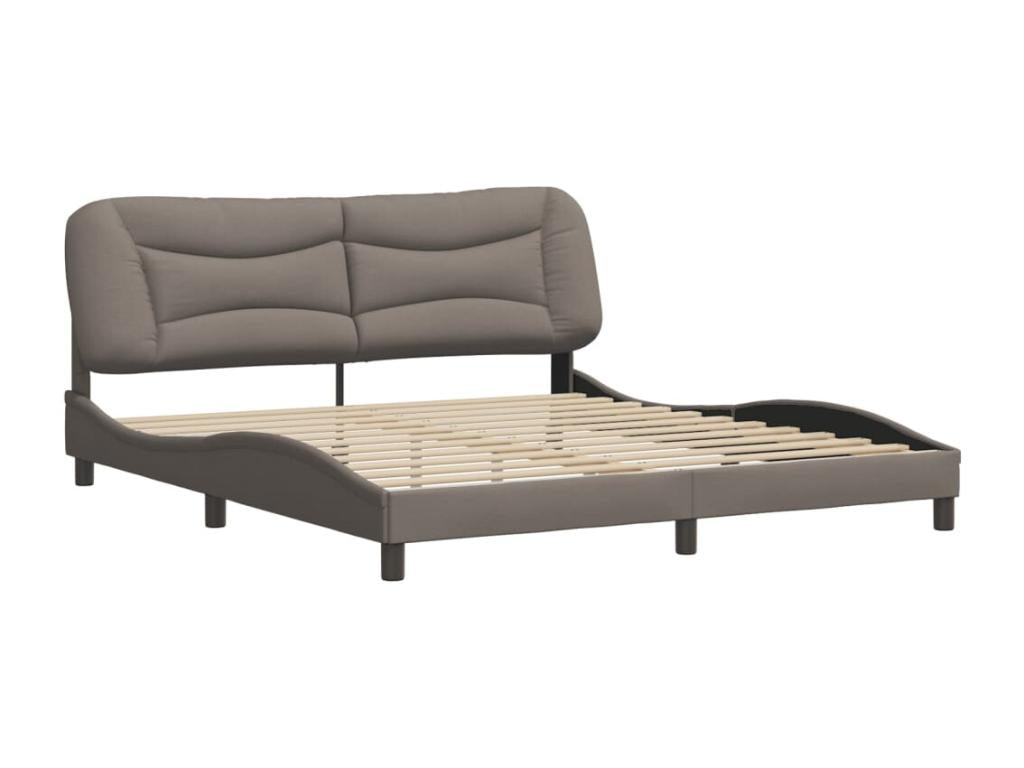 Cadre de lit avec tête de lit Boislis 180x200 cm Tissu WJEQ95754