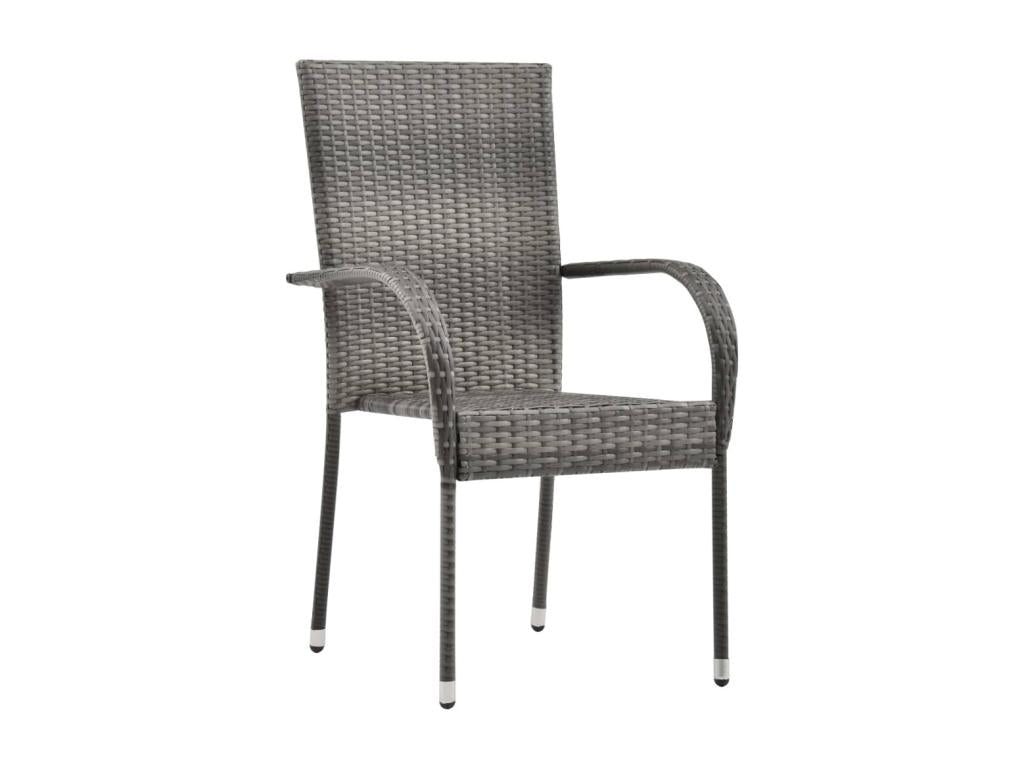 Ensemble de salle à manger de jardin 5 pièces Gris XTRW49658