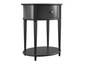 Table d'appoint avec 1 tiroir en MDF noir OMXQ55982