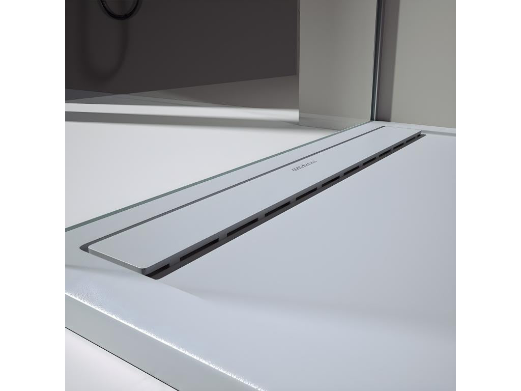 Receveur de douche Gris 7035 finition Lisse Boislis SMART grille de couleur - 150x90 cm GIRO70690