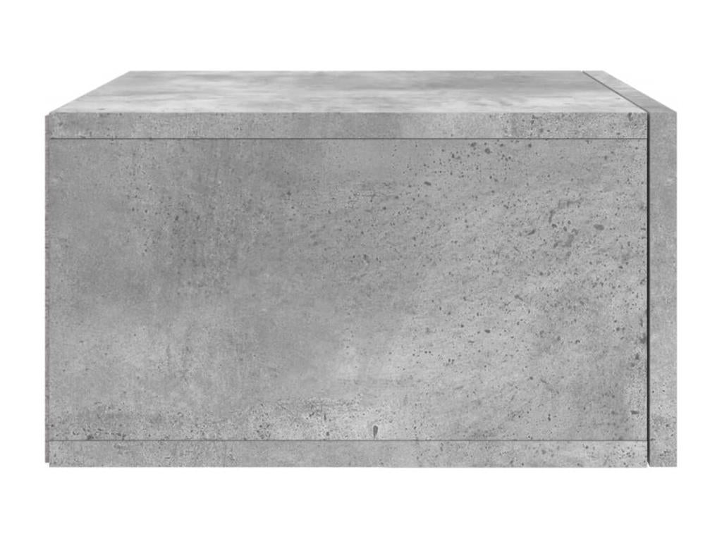 Table de chevet murale gris béton 35x35x20 ZCXX77869