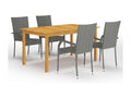 Ensemble de salle à manger de jardin 5 pièces Gris XTRW49658