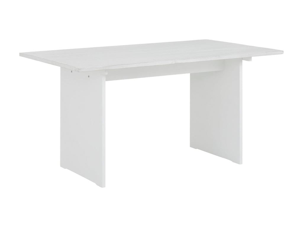 Boislis - Table à manger 140 cm en MDF blanc / Pin LHIO00849